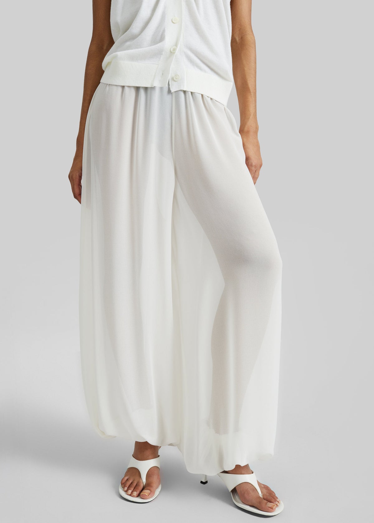 Mio Sheer Balloon Pants - White – view 2 of 9