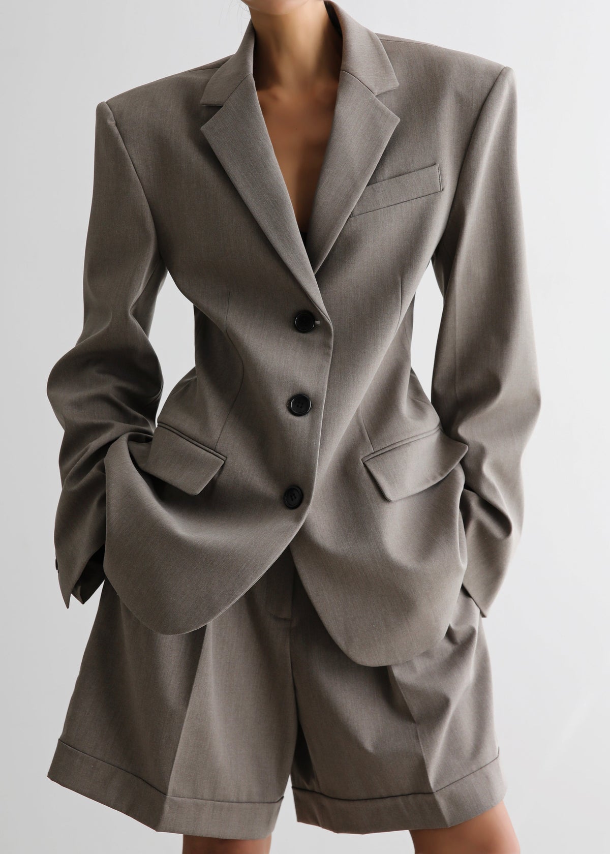 Mirbel Cinched Blazer - Taupe – view 1 of 11