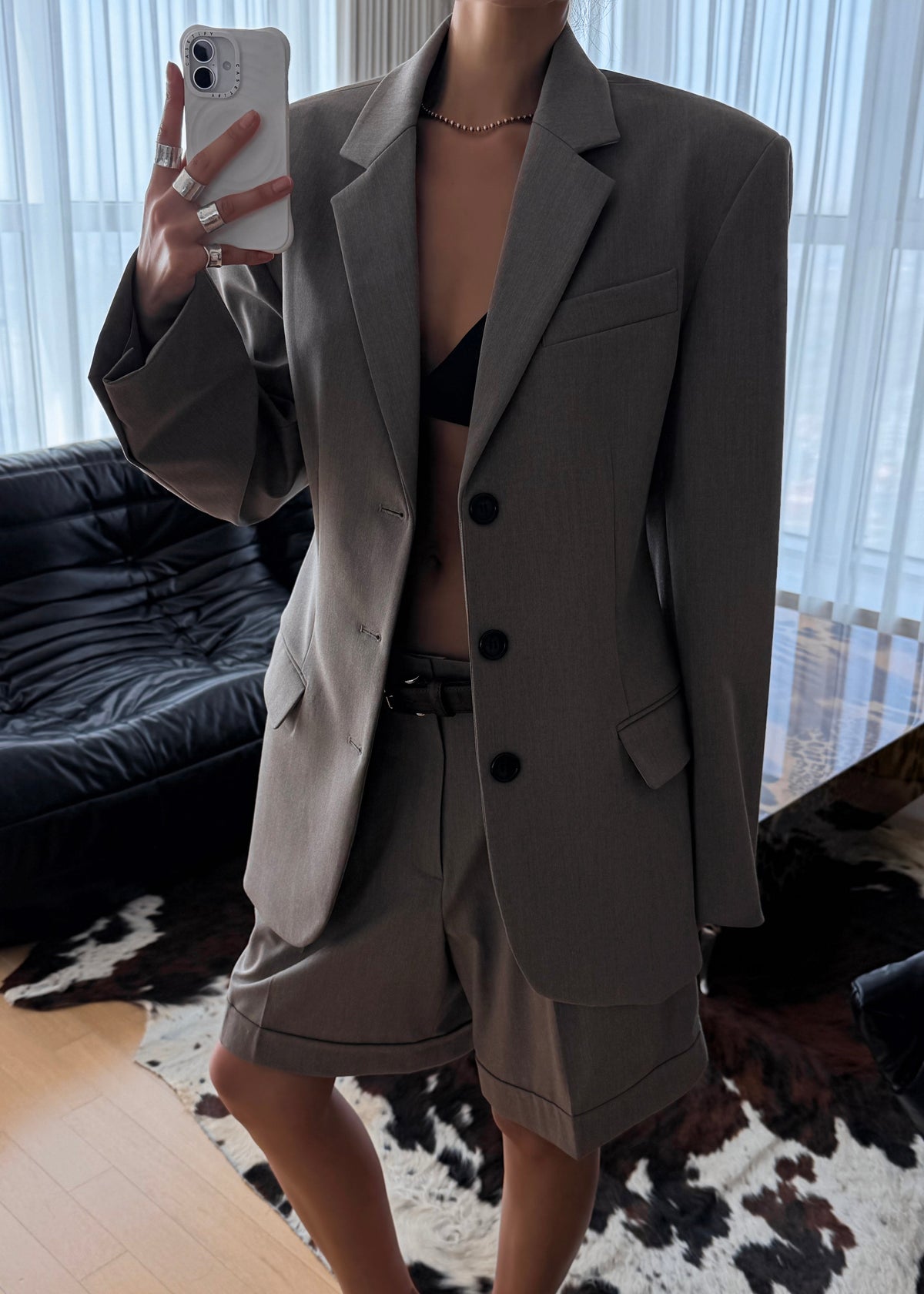 Mirbel Cinched Blazer - Taupe – view 3 of 11