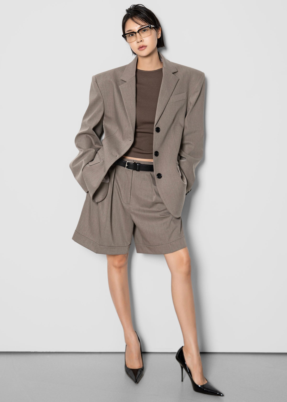 Mirbel Cinched Blazer - Taupe – view 8 of 11