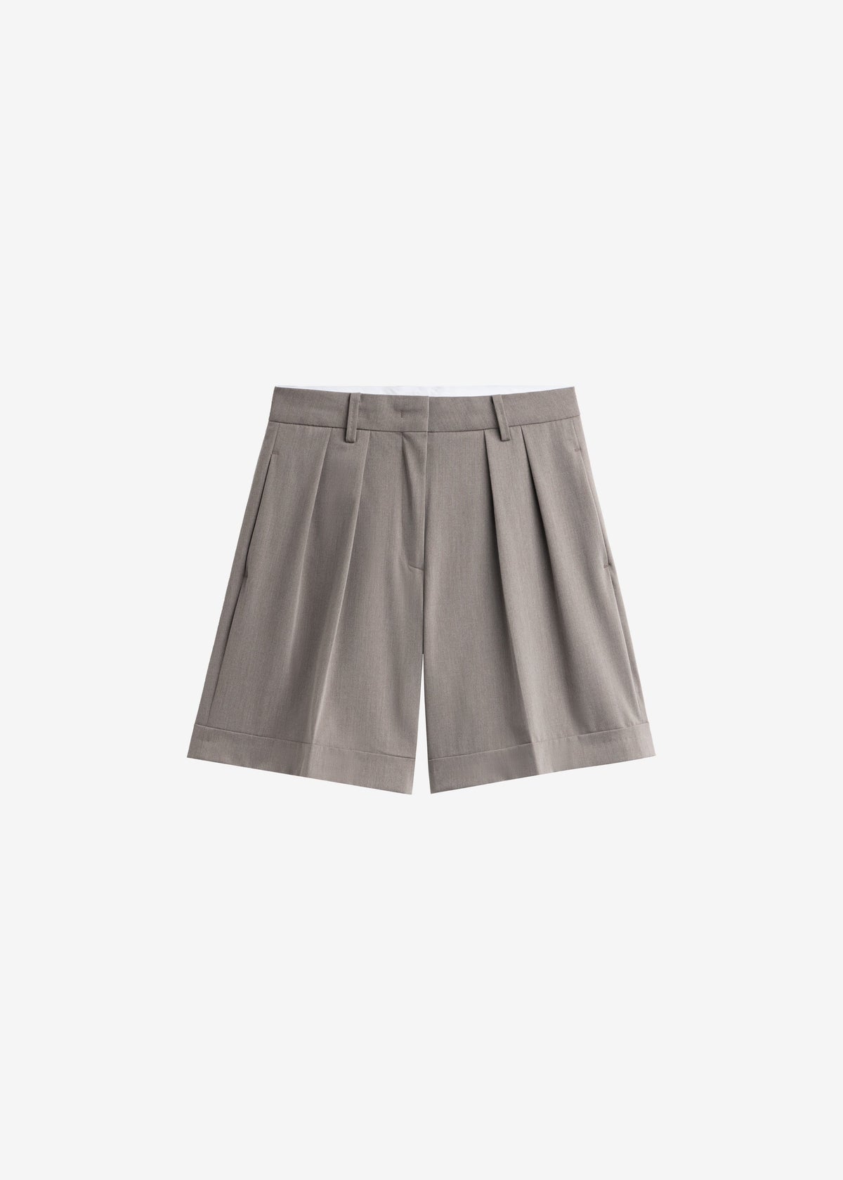 Mirbel Pleated Shorts - Taupe – view 12 of 12