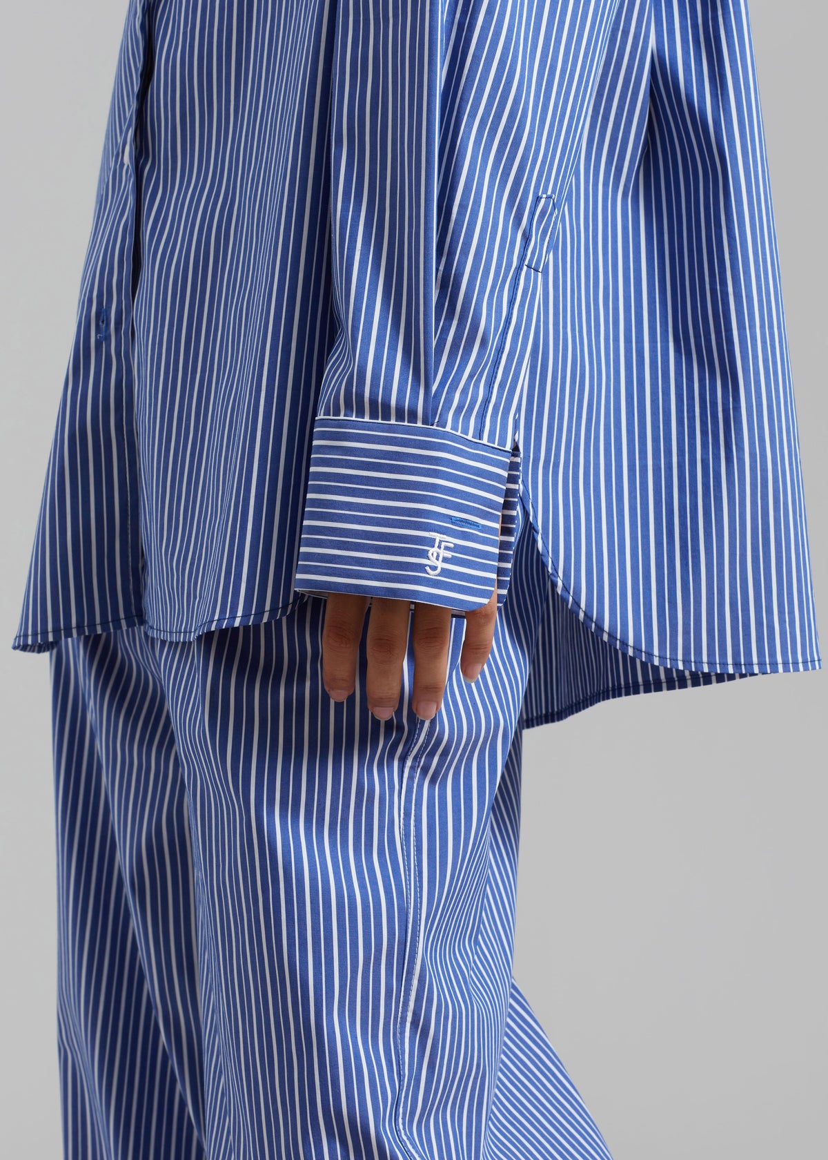 Mirca Pocket Shirt - Blue Multi Stripe – view 7 of 10