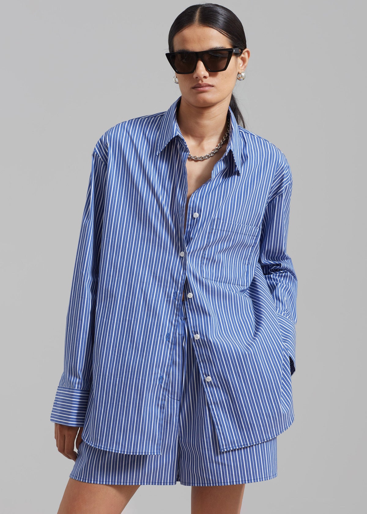 Mirca Pocket Shirt - Blue Multi Stripe – view 5 of 10