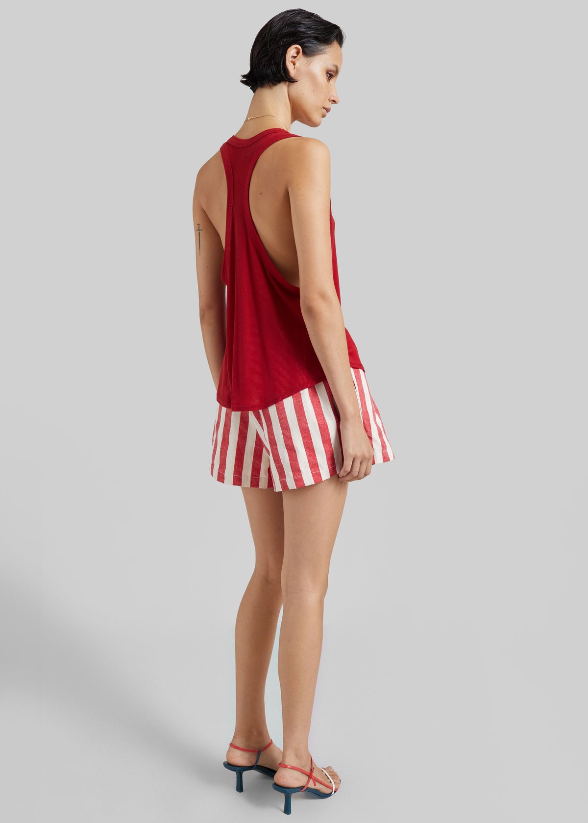 Mireval Cotton Boxer Shorts - Red/White Stripe – view 8 of 9
