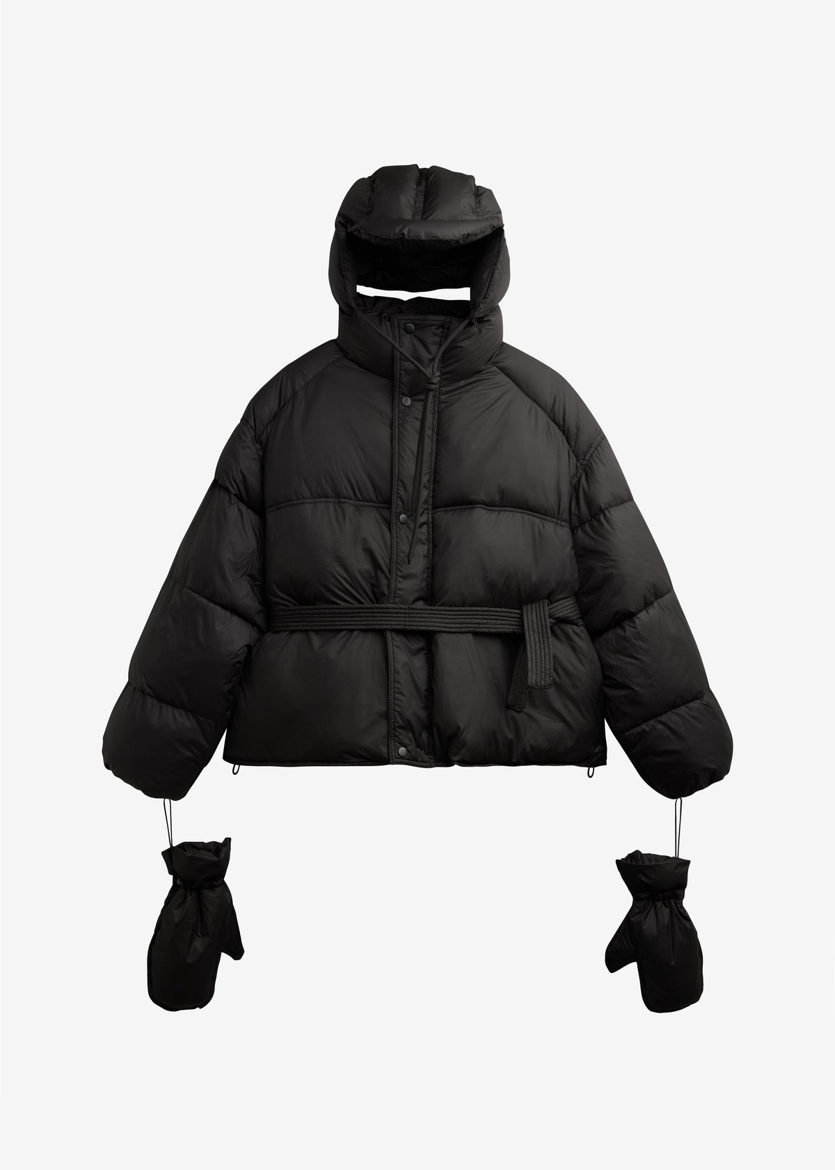 Moena Puffer Jacket & Accessories Set - Black – view 10 of 10