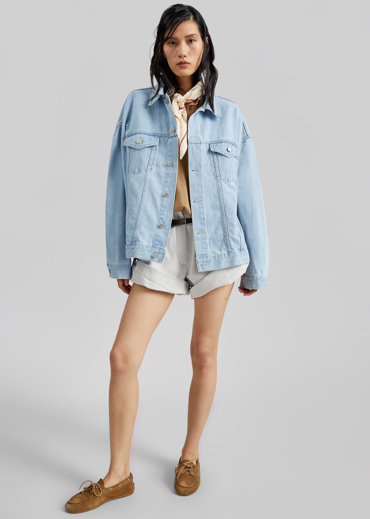 Montauk Oversized Denim Jacket - Light Wash – view 2 of 6
