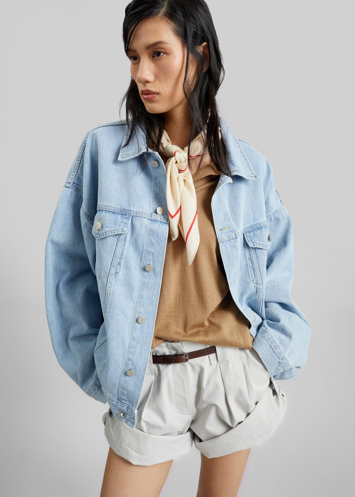 Montauk Oversized Denim Jacket - Light Wash – view 1 of 6