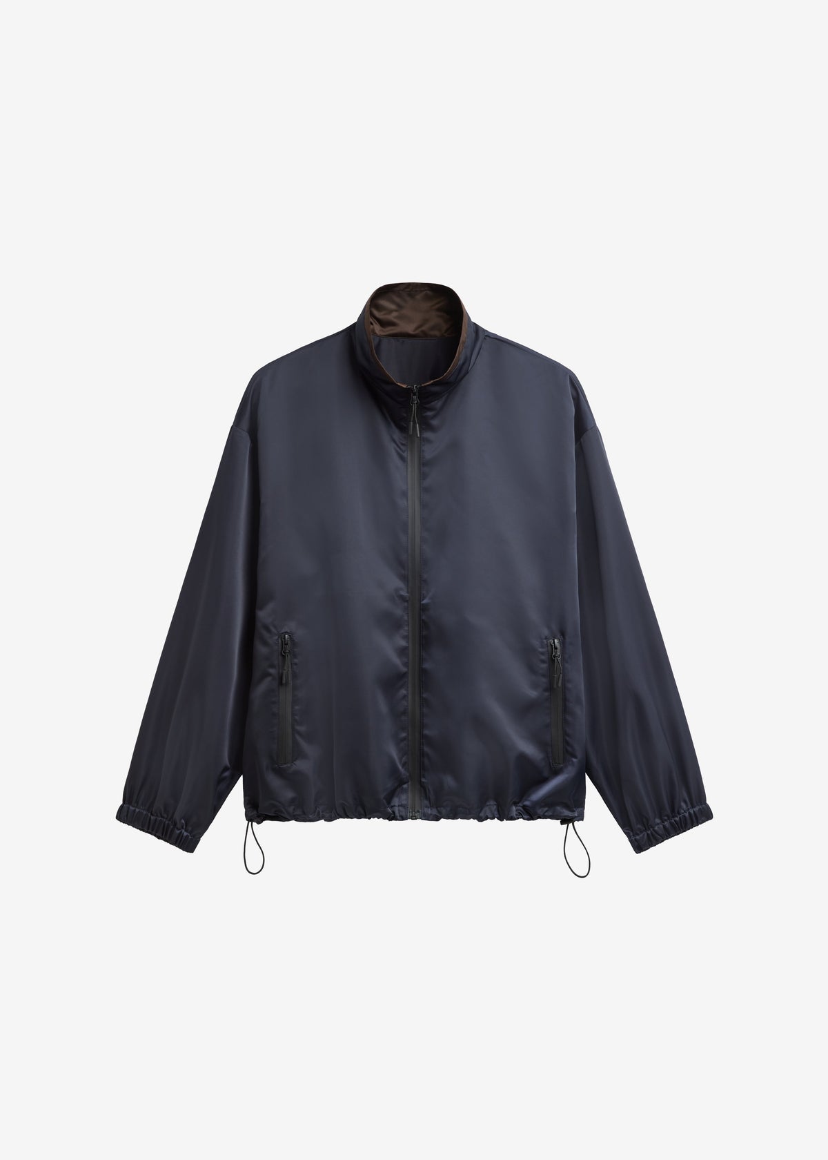 Munich Contrast Collar Zip-Up Jacket - Navy – view 9 of 9