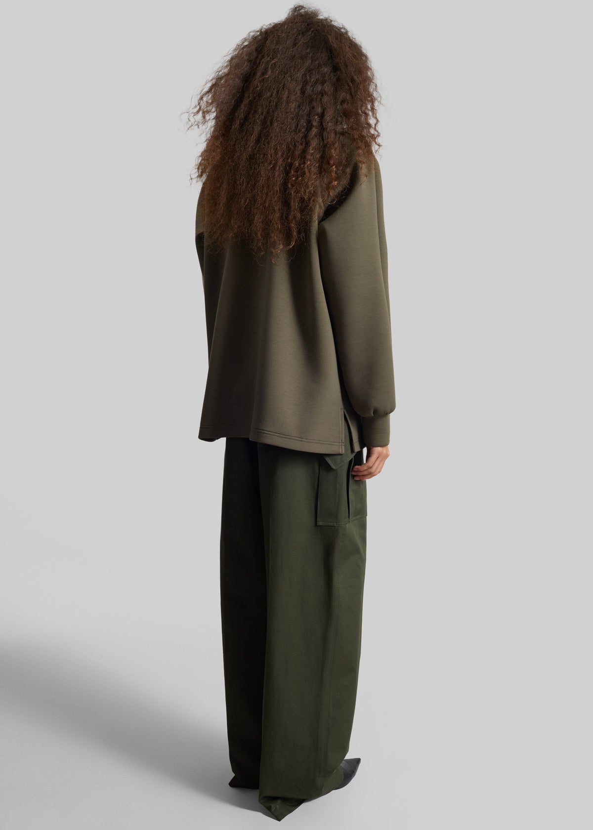 Naen Neoprene Polo Top - Dark Olive – view 5 of 6