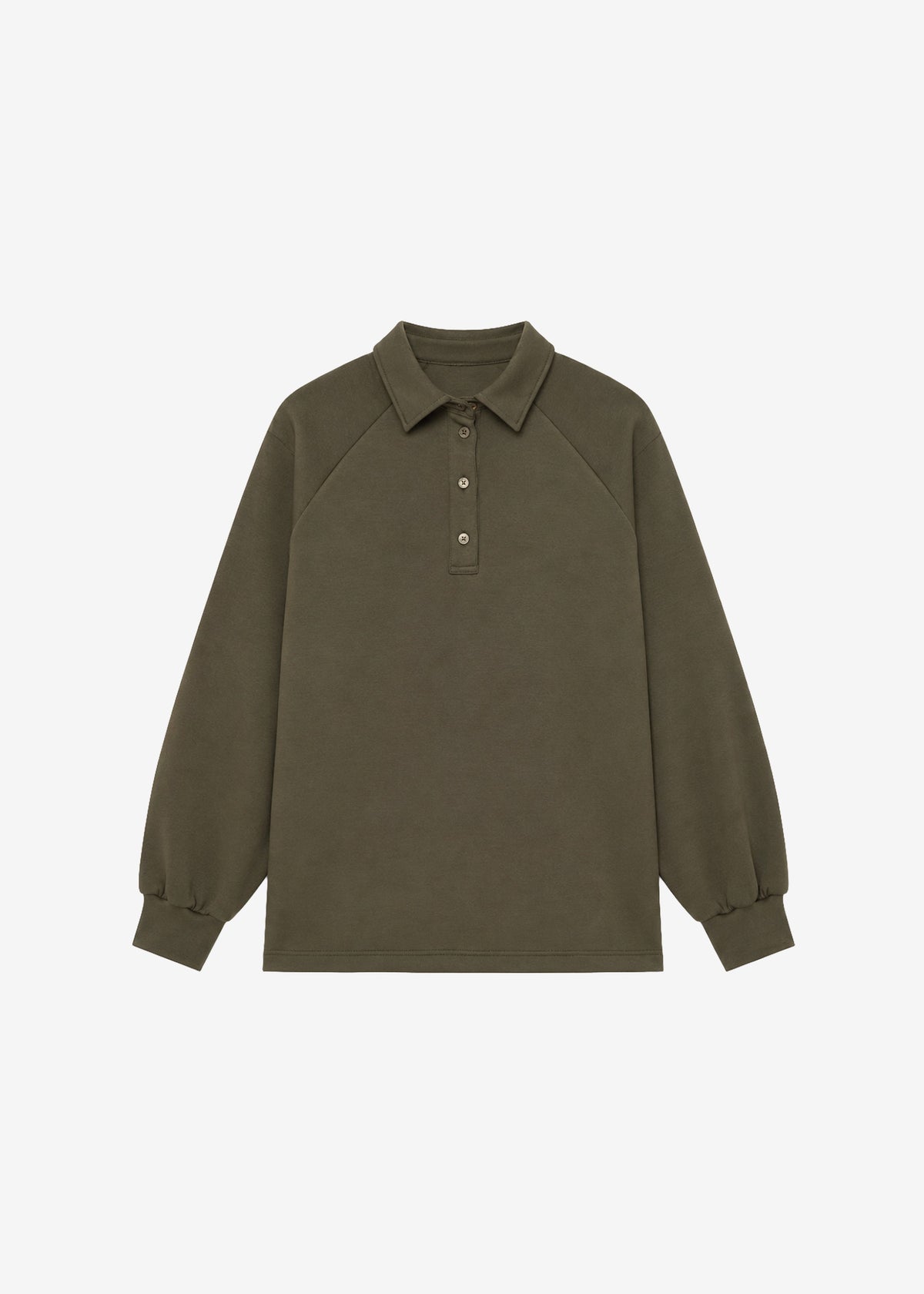 Naen Neoprene Polo Top - Dark Olive – view 6 of 6