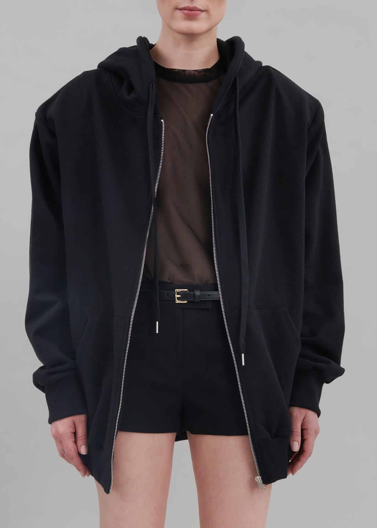 Nami Zip Up Hoodie - Black – view 4 of 9