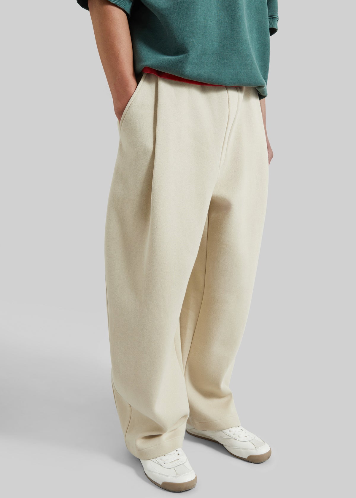 Nas Barrel Leg Sweatpants - Beige – view 3 of 7