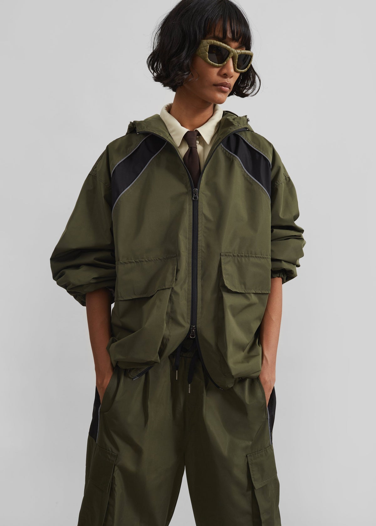 Navan Windbreaker Cargo Jacket - Khaki – view 5 of 9