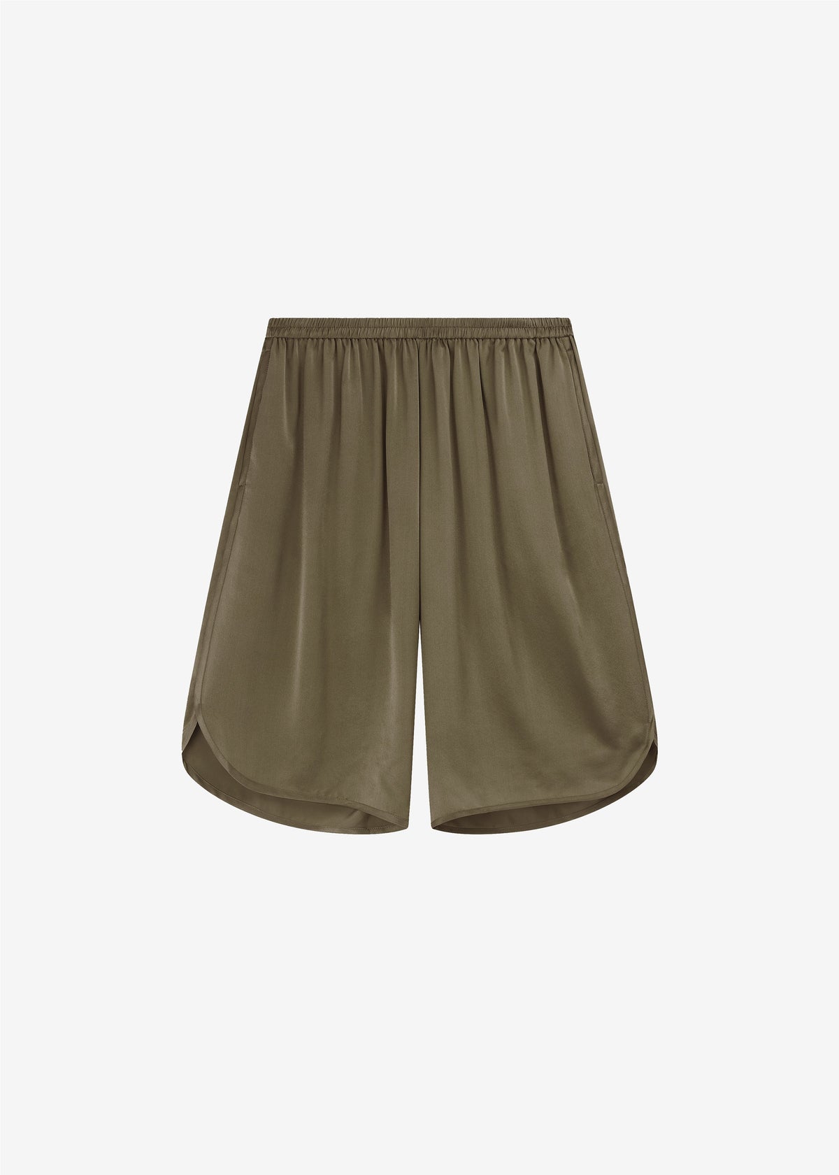 Nelis Silk Bermuda Shorts - Olive – view 5 of 5