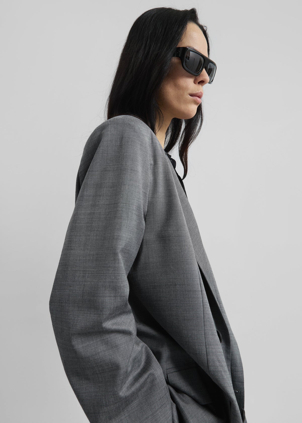 Newark Double Breasted Blazer - Grey Melange – view 5 of 7