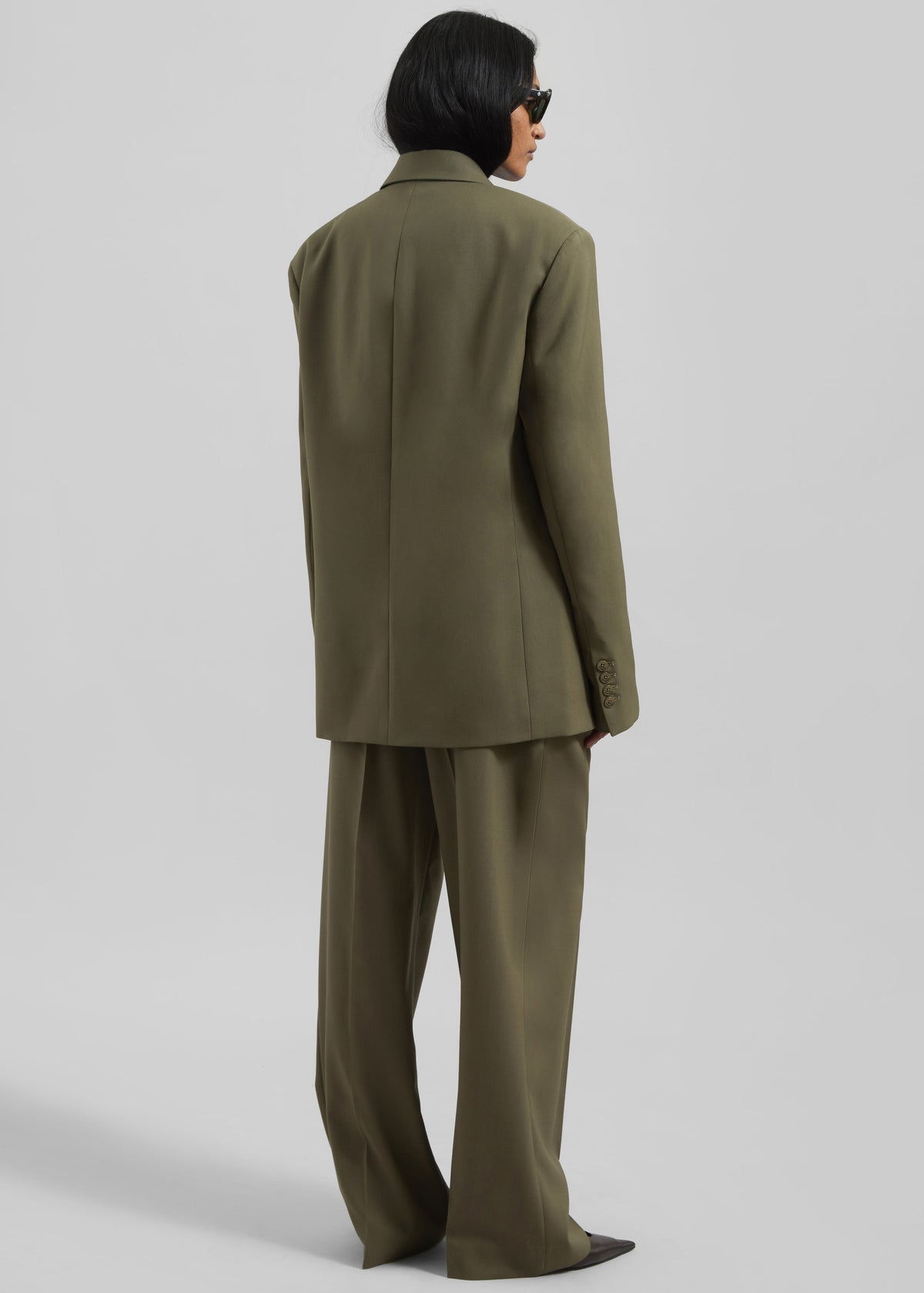 Newark Double Breasted Blazer - Khaki – view 7 of 8