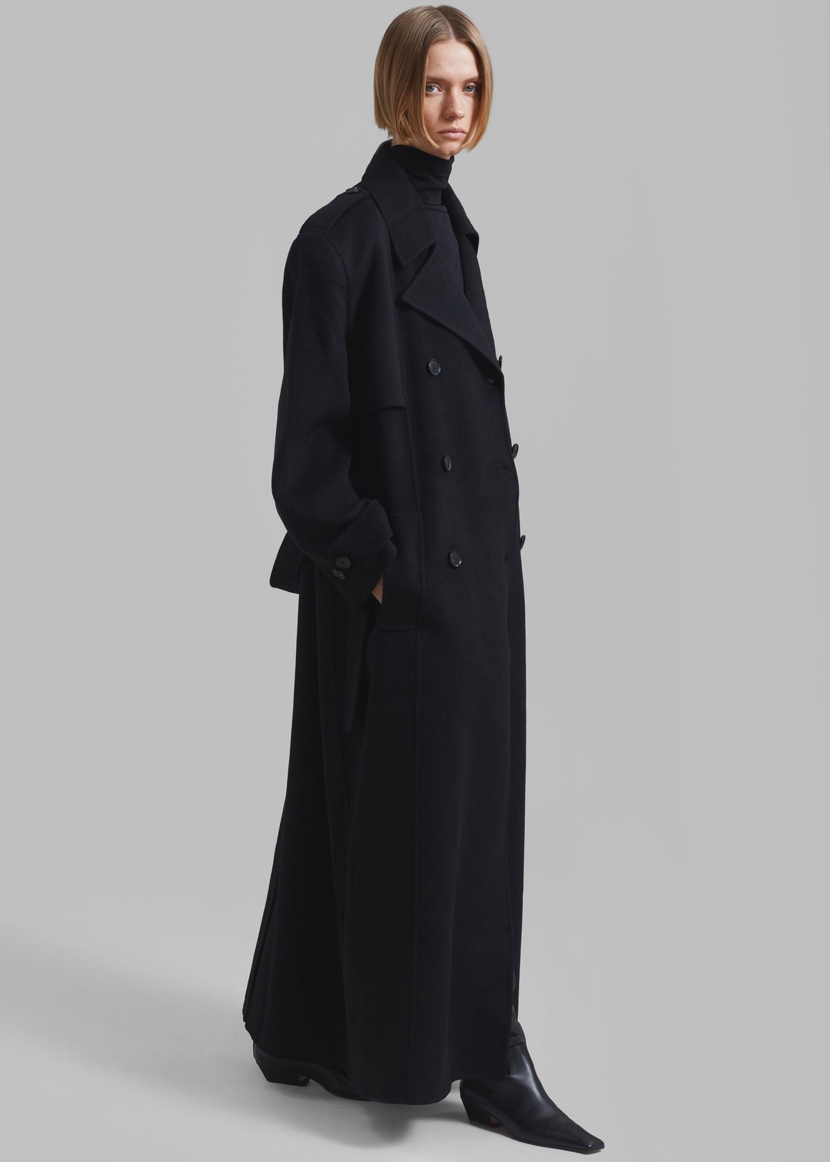 Nikola Padded Trench Coat - Black – view 6 of 10