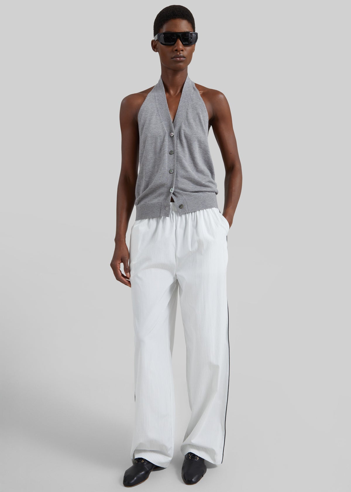 Nimi Knit Halter Top - Grey – view 5 of 7