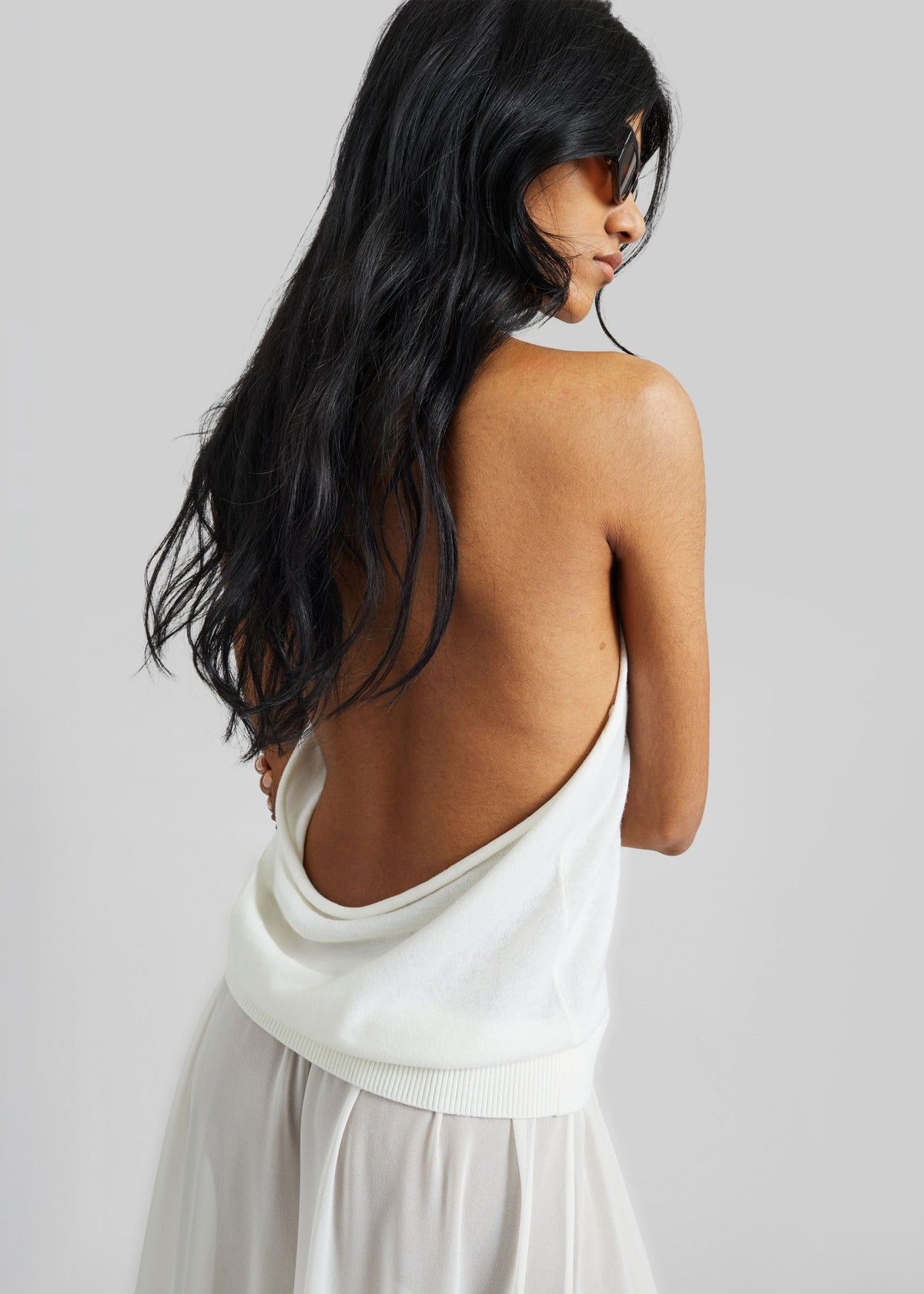Nimi Knit Halter Top - White – view 2 of 9