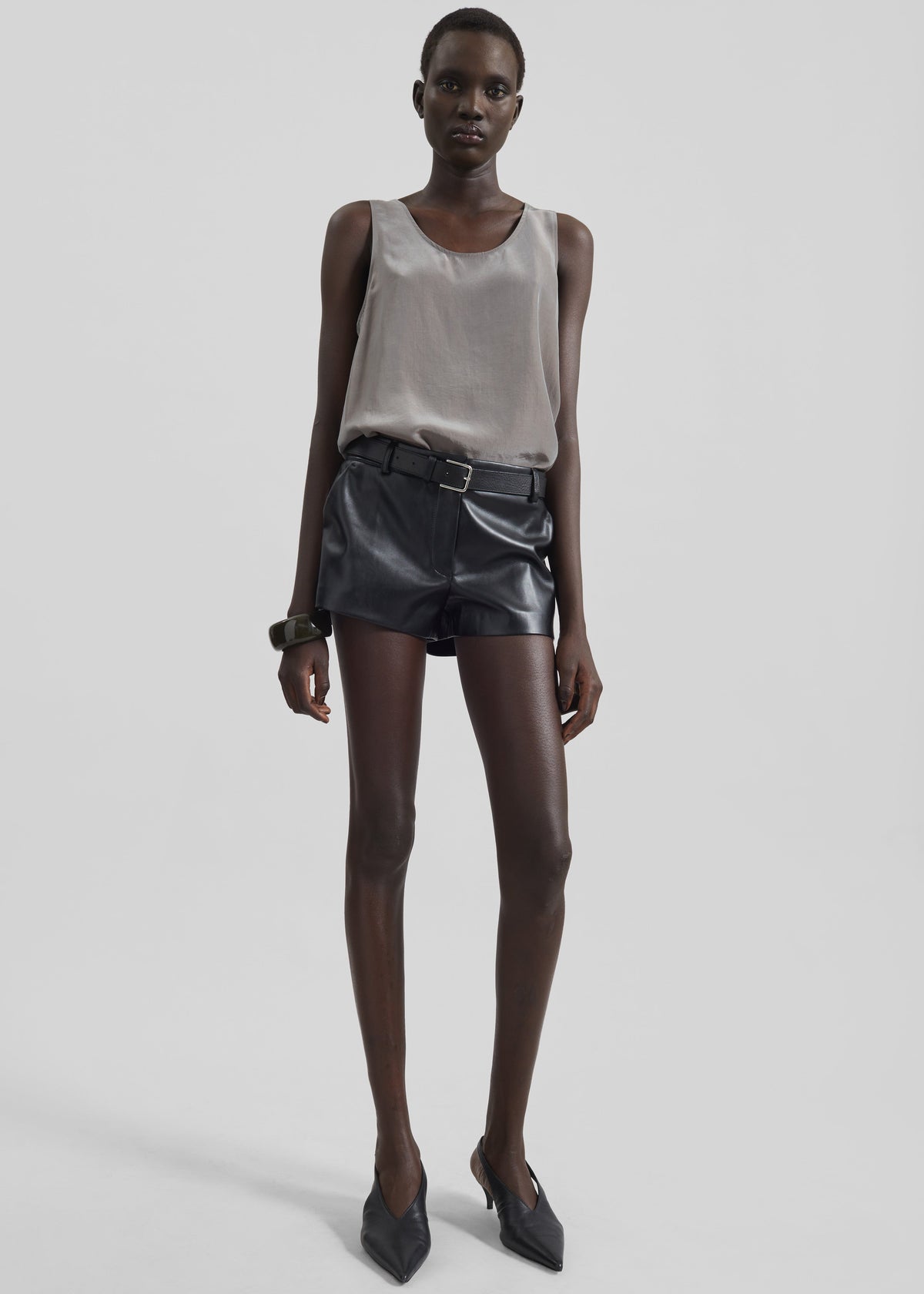 Nivee Lustrous Boxy Tank - Dark Taupe – view 8 of 10