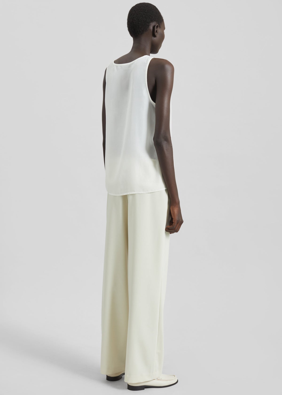 Nivee Lustrous Boxy Tank - Ivory – view 7 of 8