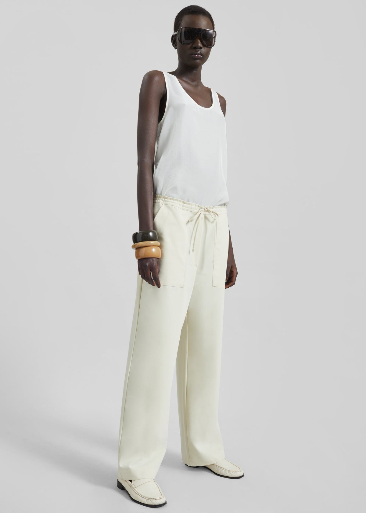 Nivee Lustrous Boxy Tank - Ivory – view 5 of 8