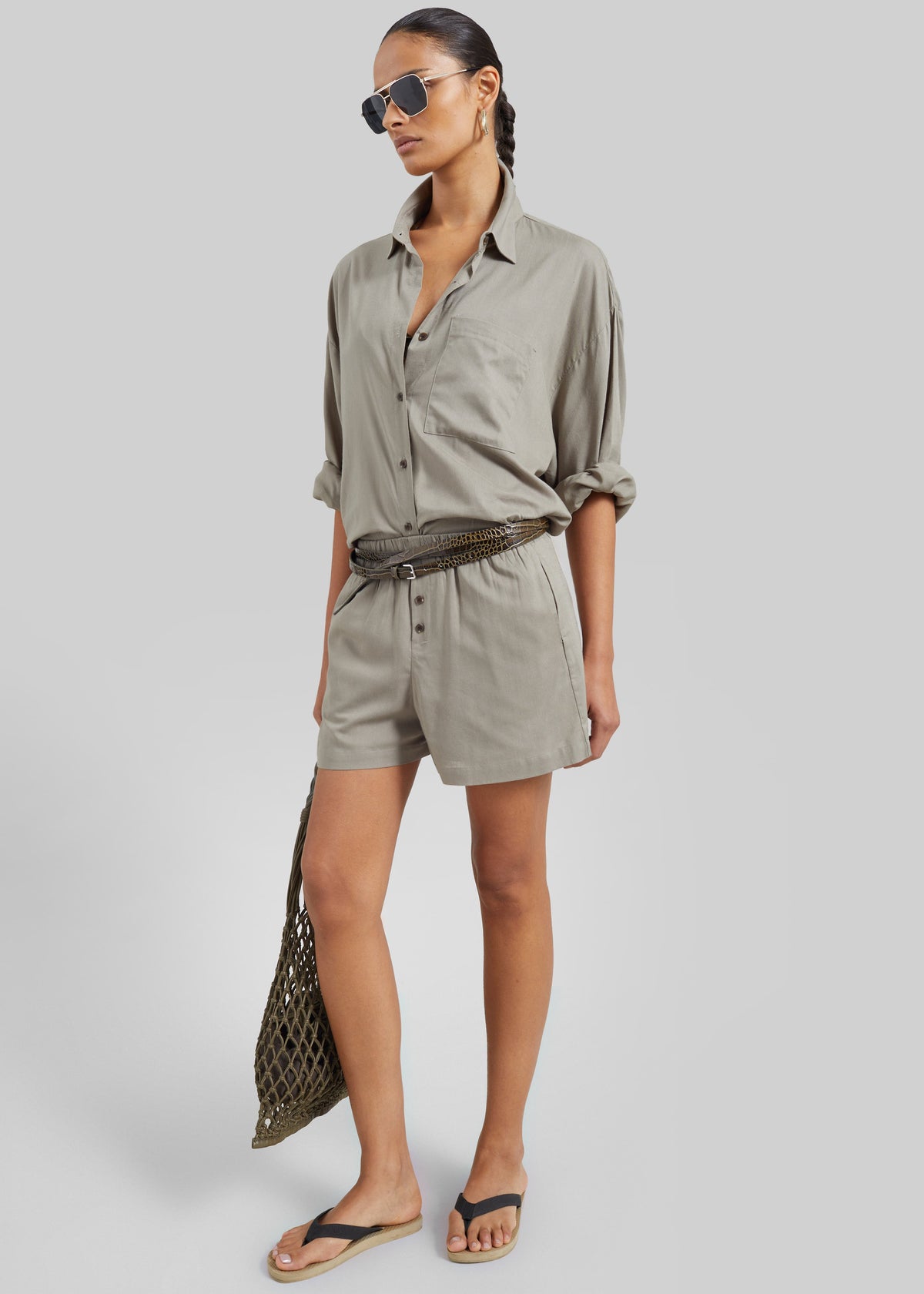Noja Fluid Boxer Shorts - Pale Olive – view 2 of 6