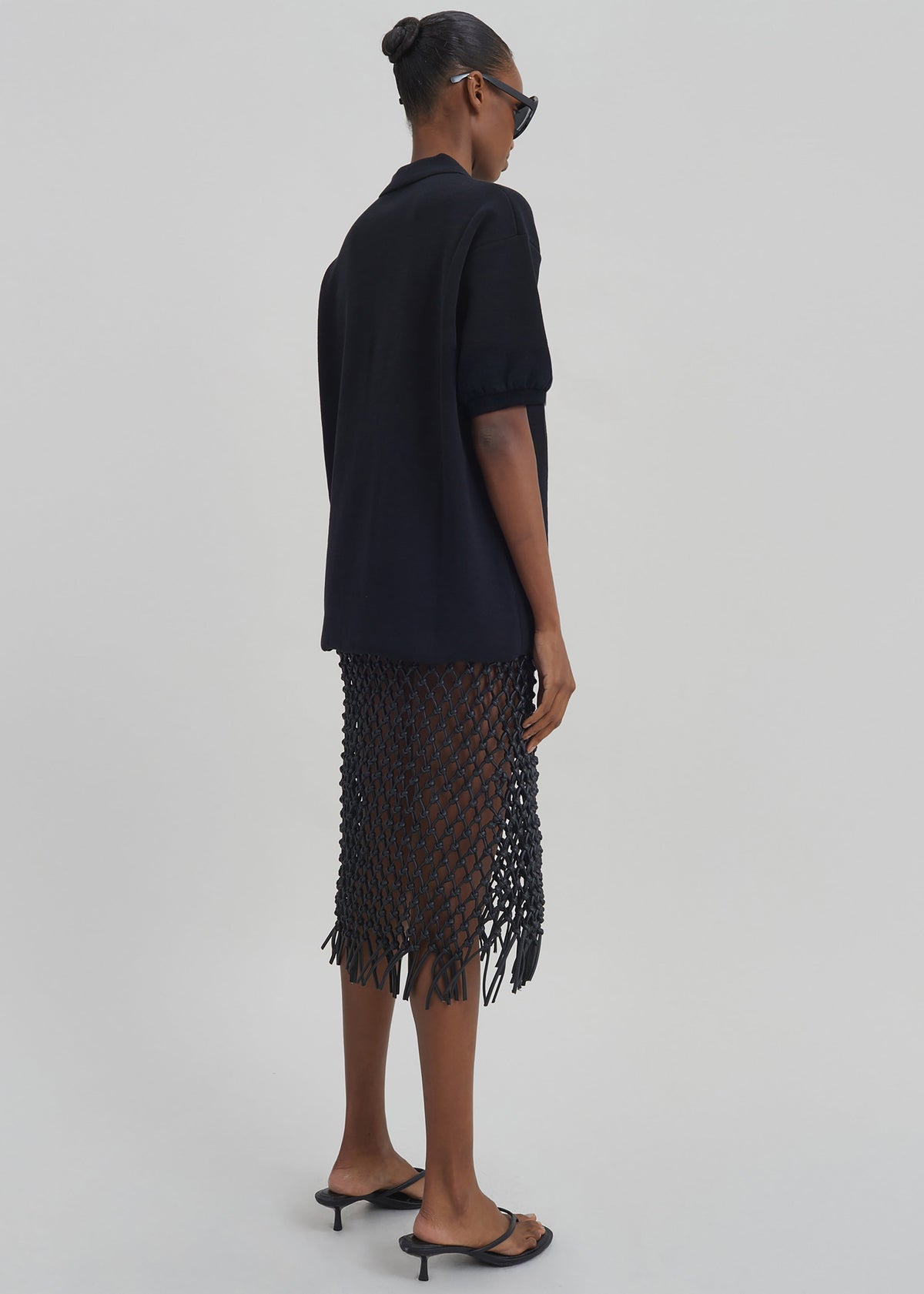 Nola Knit Polo Top - Black – view 6 of 7