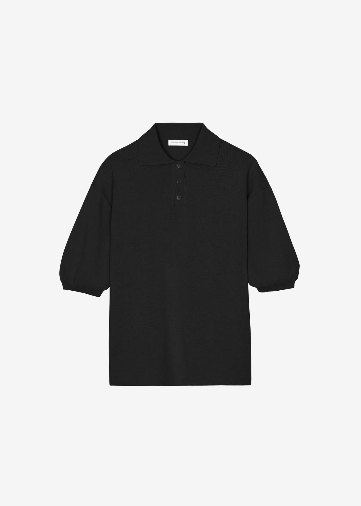 Nola Knit Polo Top - Black – view 7 of 7