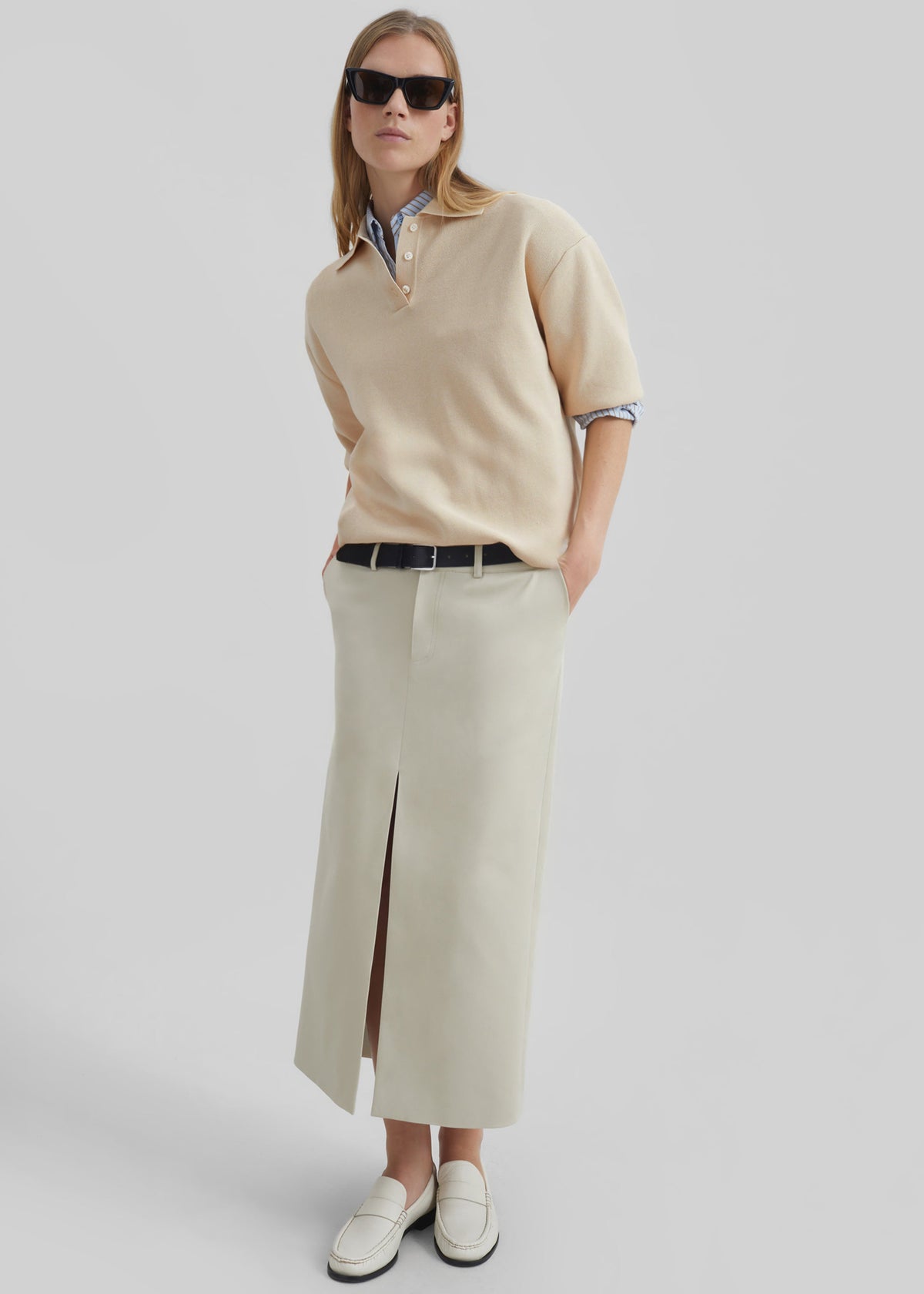 Nola Knit Polo Top - Cream – view 5 of 8