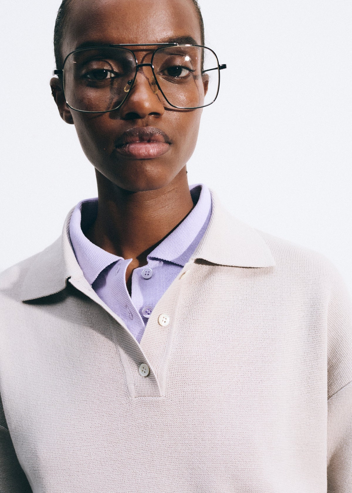 Nola Knit Polo Top - Lavender – view 5 of 13