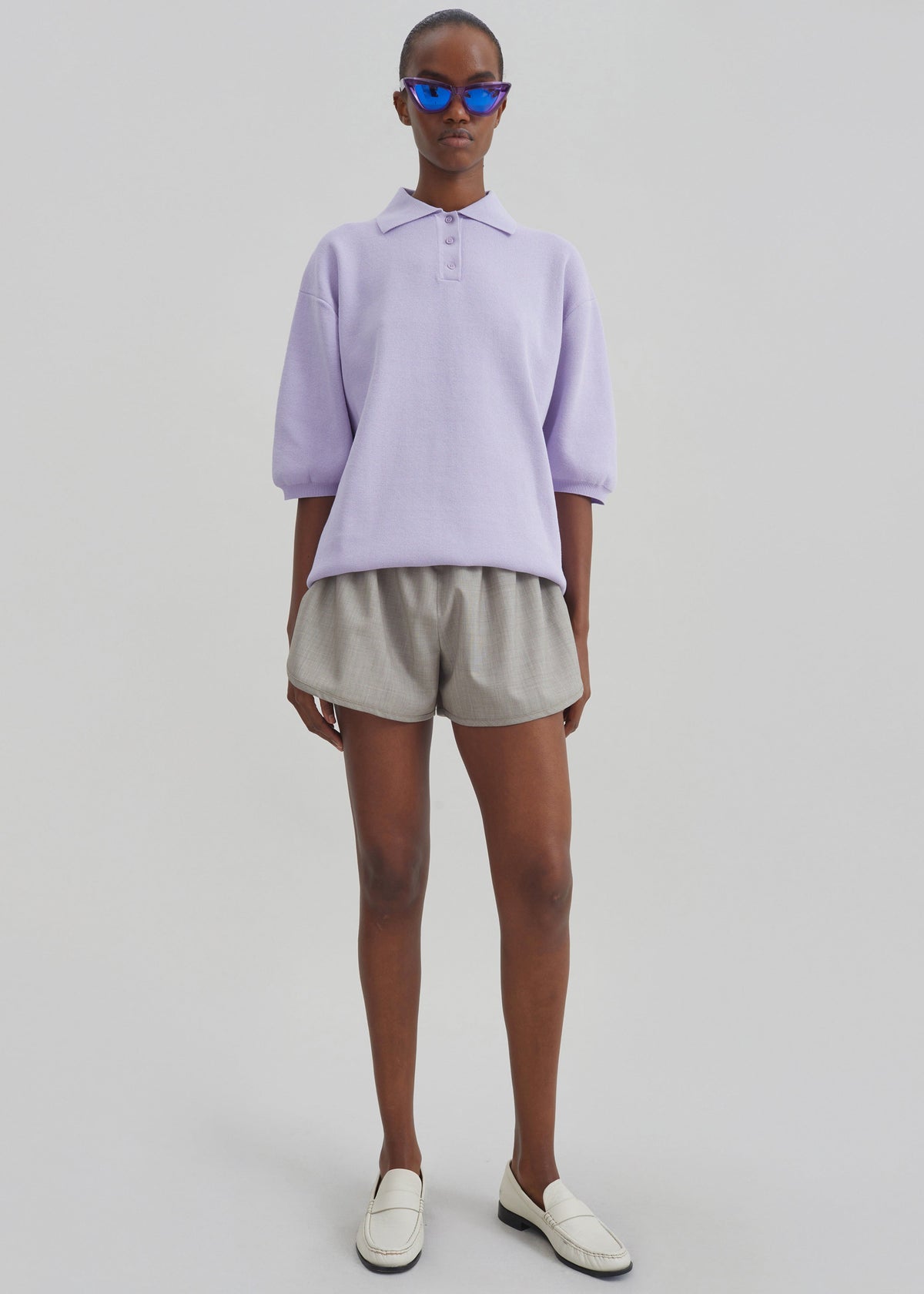 Nola Knit Polo Top - Lavender – view 1 of 13