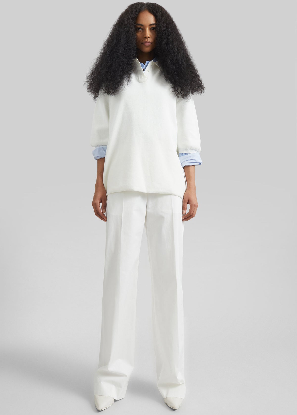 Nola Knit Polo Top - White – view 4 of 5