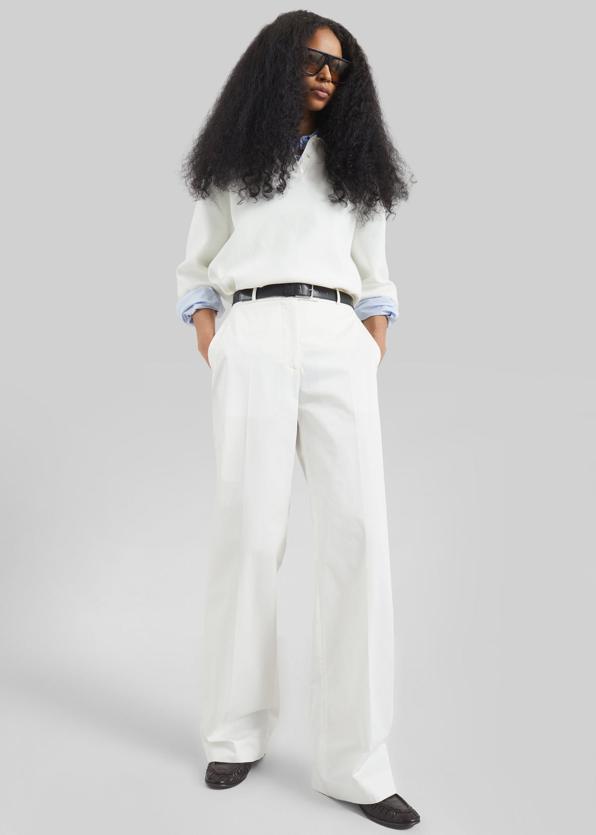 Nola Knit Polo Top - White – view 3 of 5
