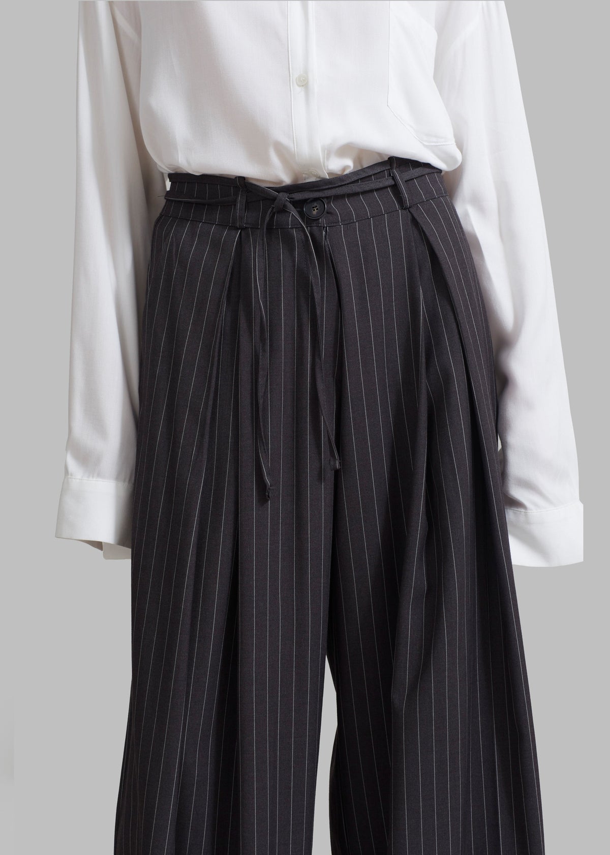 Noor Wide Pants - Grey Pinstripe – view 5 of 12