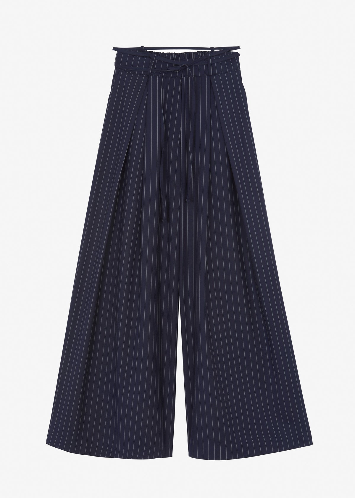 Noor Wide Pants - Navy Pinstripe – view 10 of 10