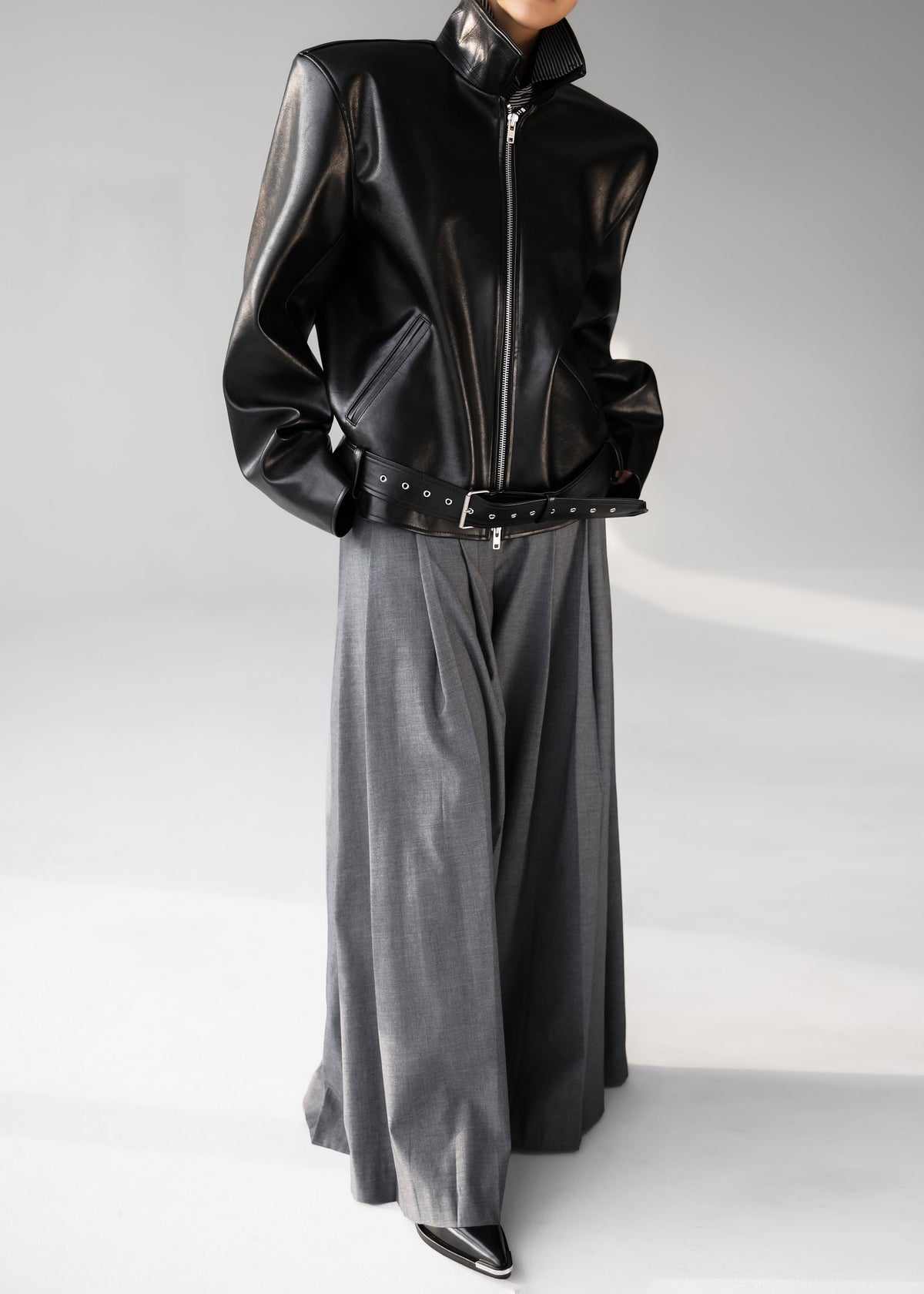 Norbury Faux Leather Jacket - Black – view 2 of 10