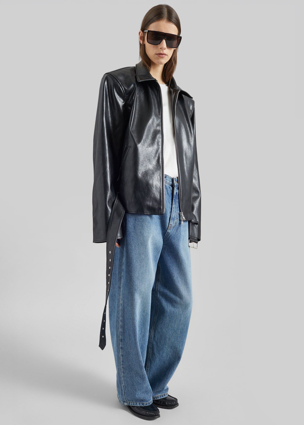 Norbury Faux Leather Jacket - Black – view 1 of 10