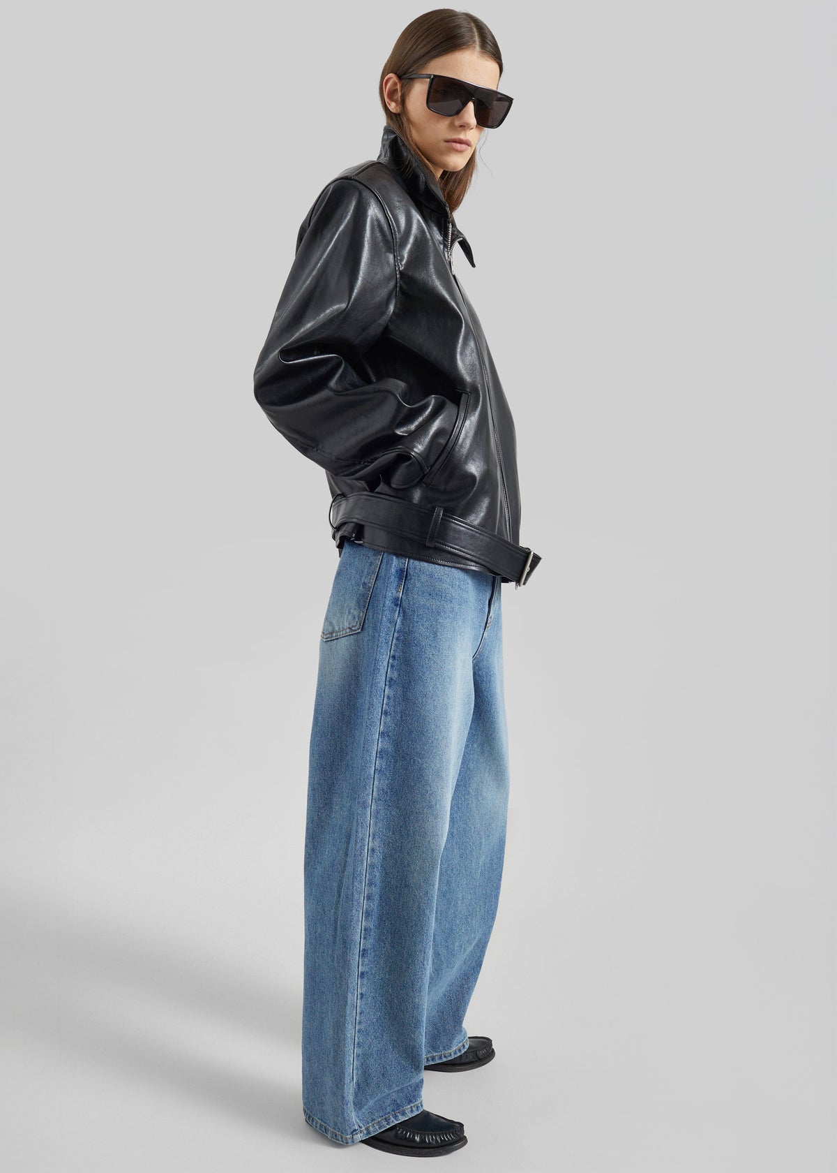 Norbury Faux Leather Jacket - Black – view 7 of 10