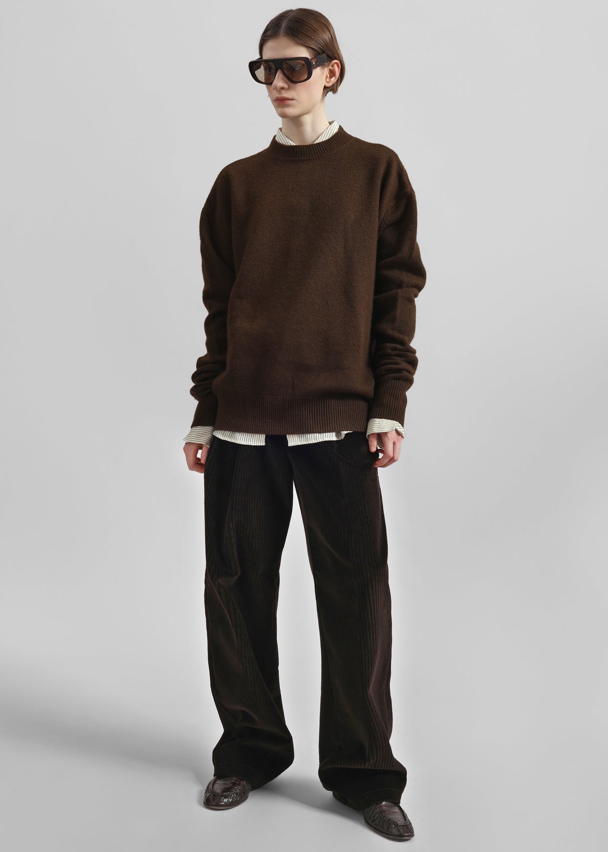 Norstrand Pleated Corduroy Trousers - Dark Brown – view 5 of 6