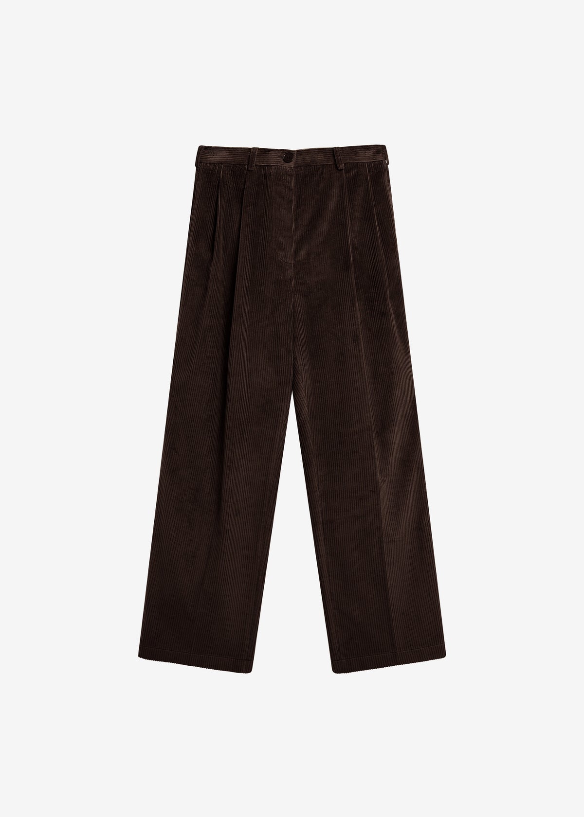 Norstrand Pleated Corduroy Trousers - Dark Brown – view 6 of 6