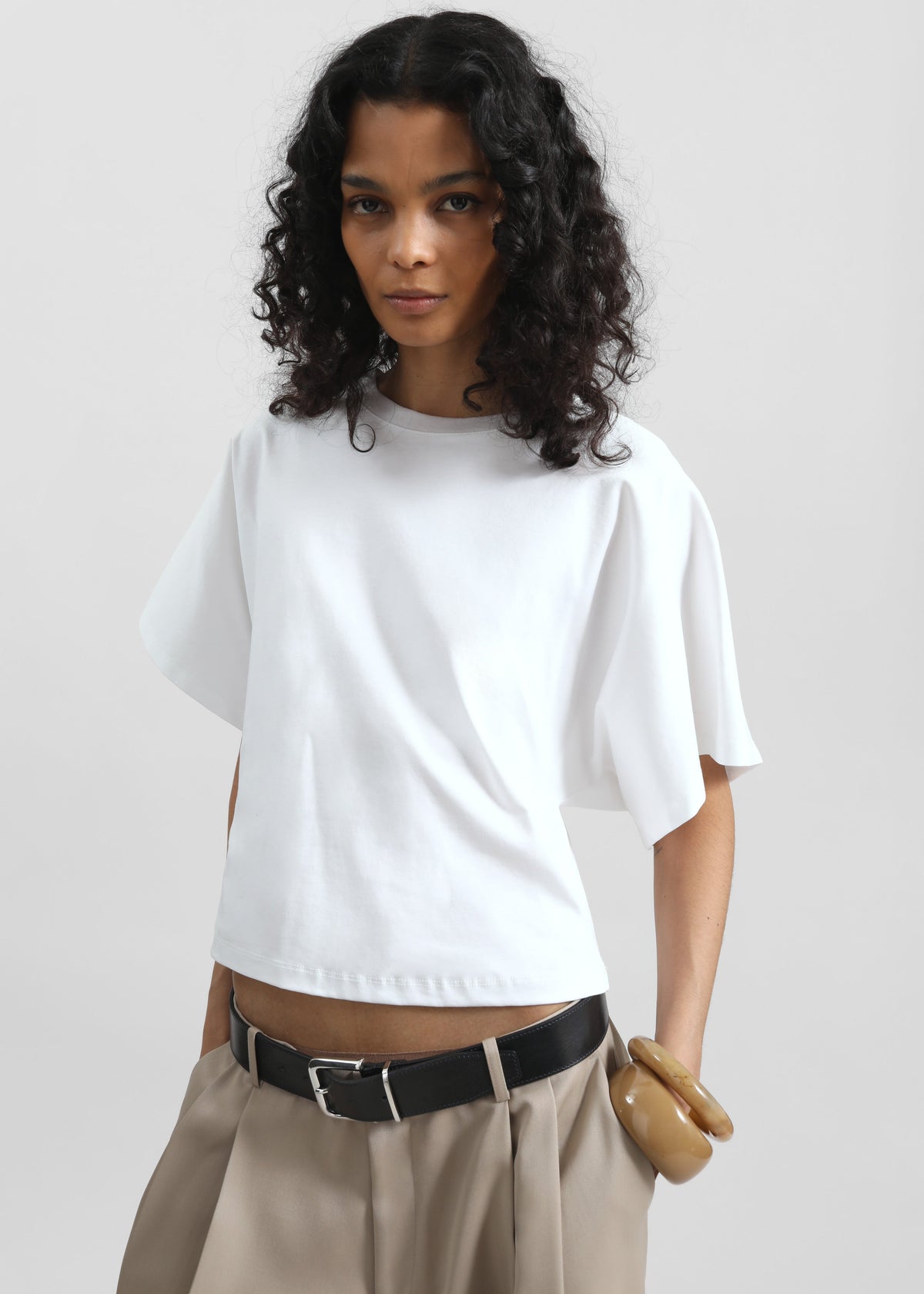 Noya Dolman Sleeve Tee - White – view 4 of 5