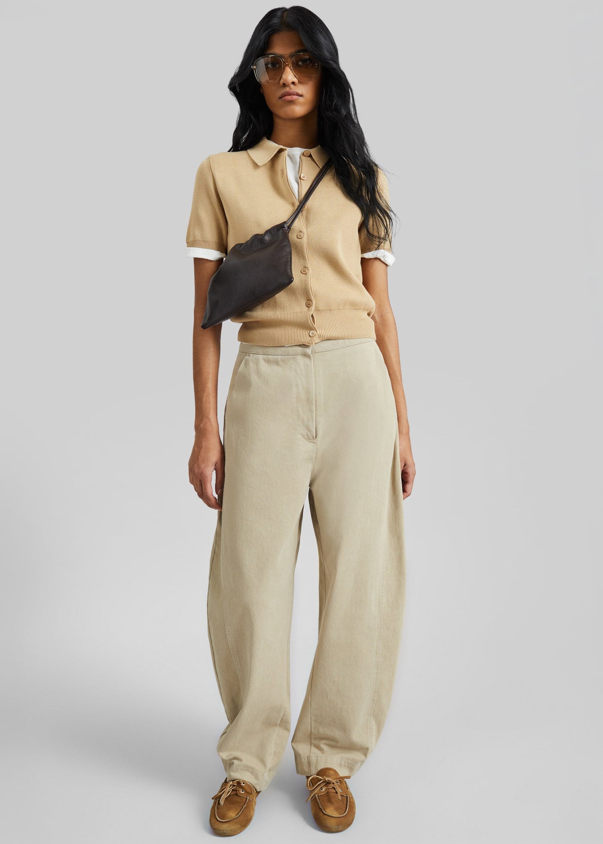Noyon Barrel Leg Pants - Beige – view 1 of 1