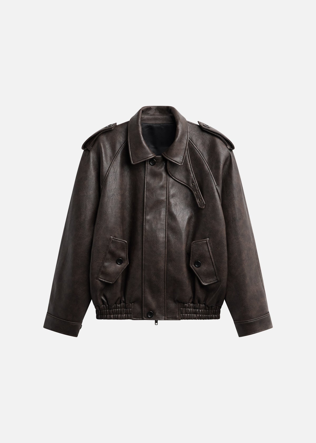 Nyland Faux Leather Padded Jacket - Brown – view 12 of 12