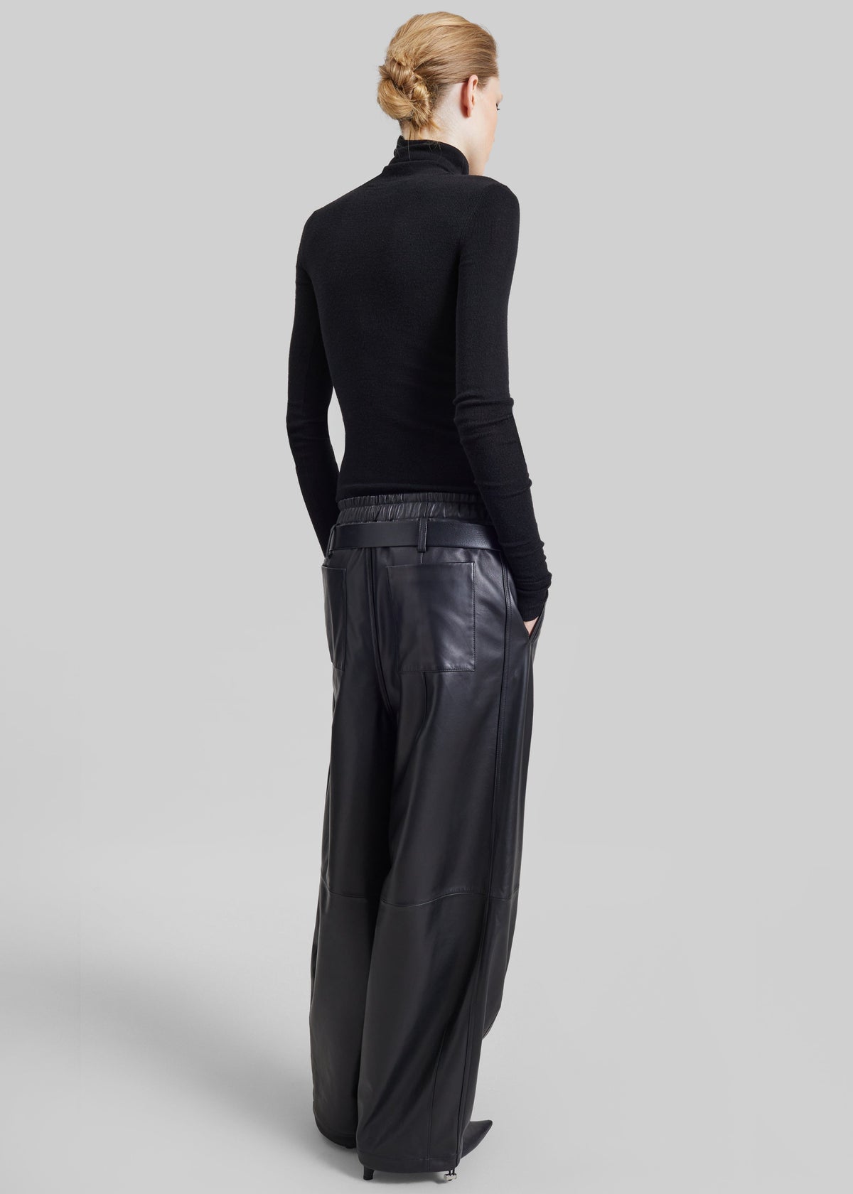 Oakdale Leather Track Pants - Black – view 7 of 8