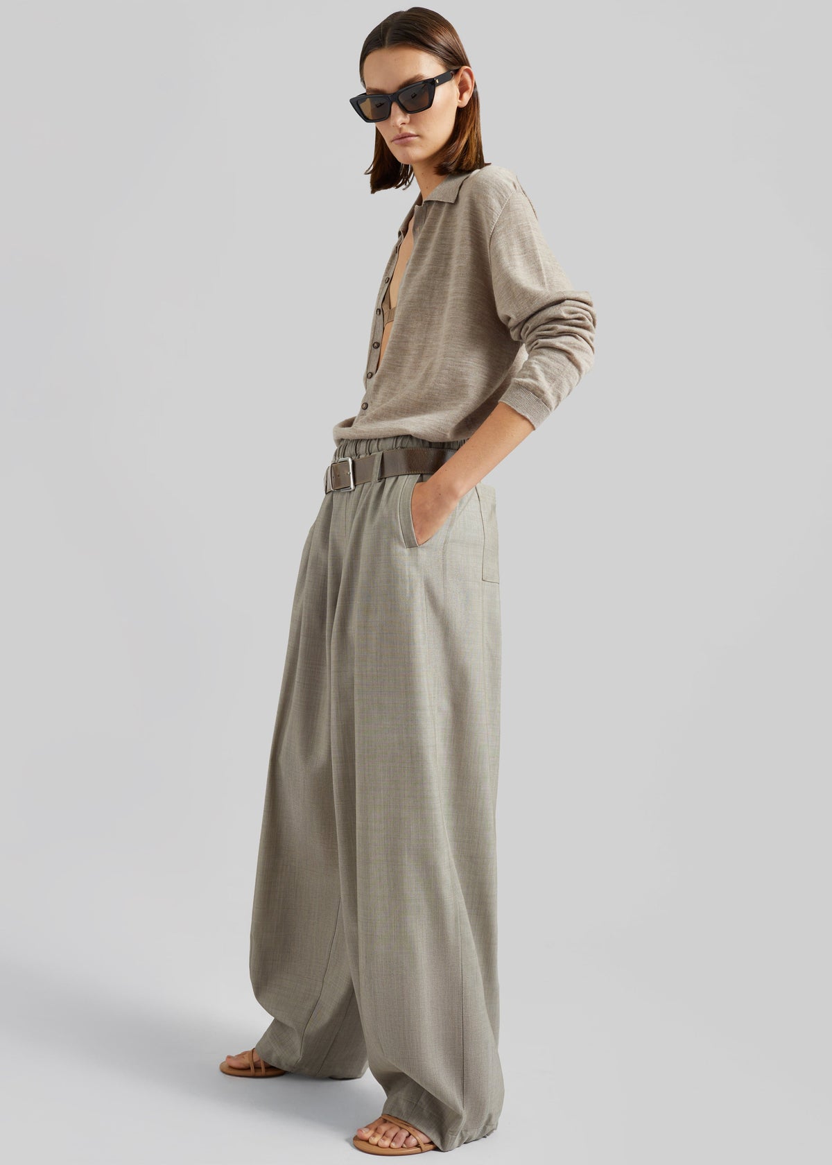 Oakdale Track Pants - Beige Melange – view 5 of 9