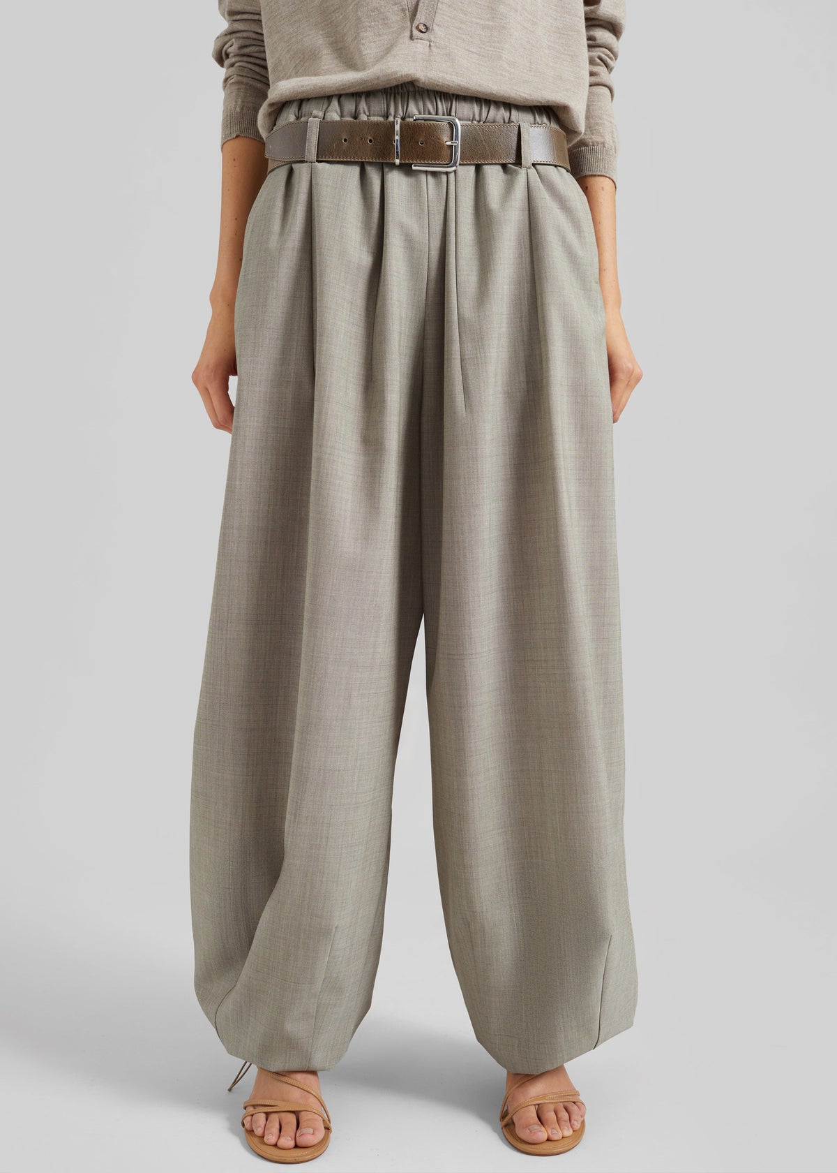 Oakdale Track Pants - Beige Melange – view 3 of 9