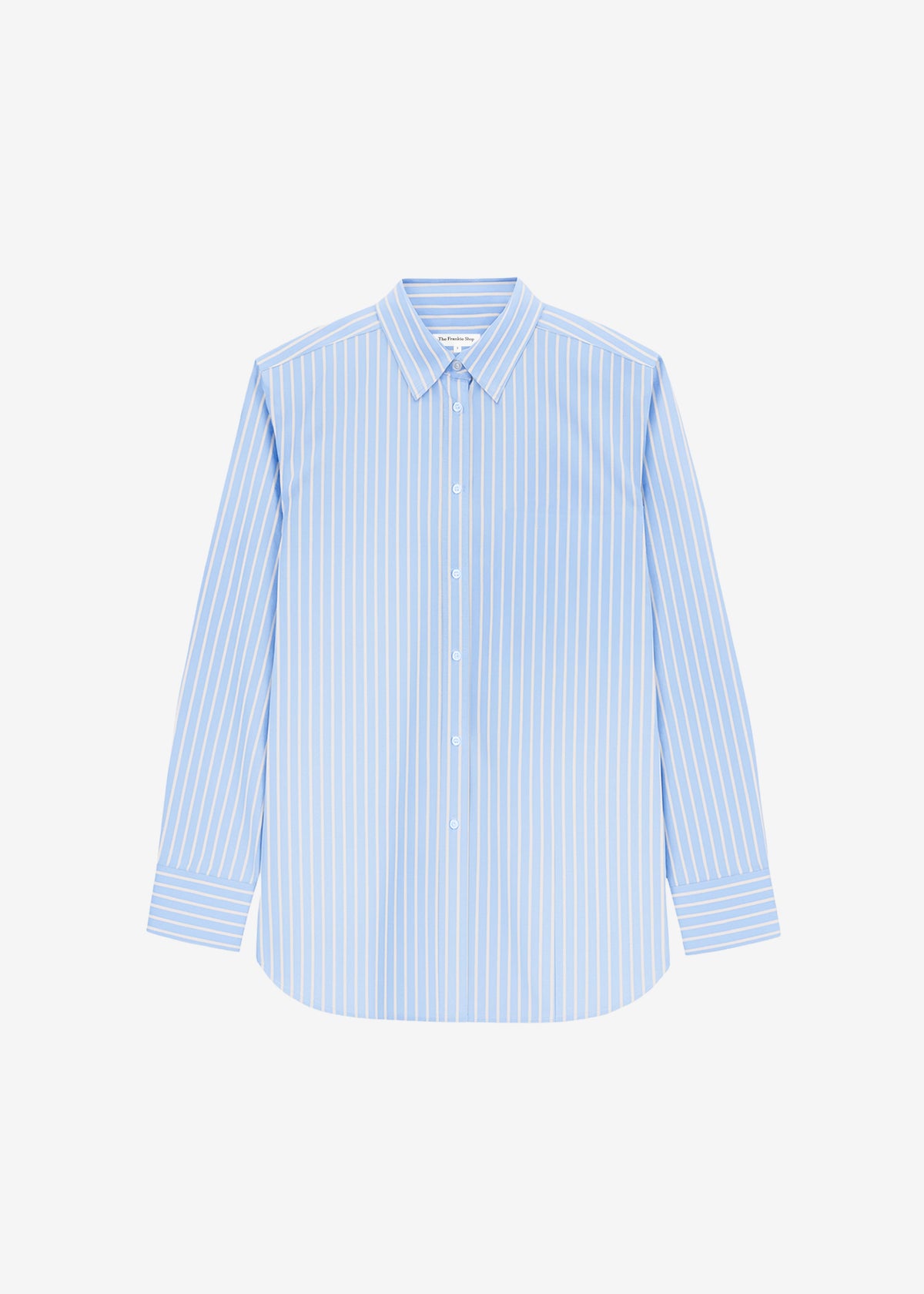 Oana Cotton Padded Shirt - Blue/White Stripe – view 10 of 10