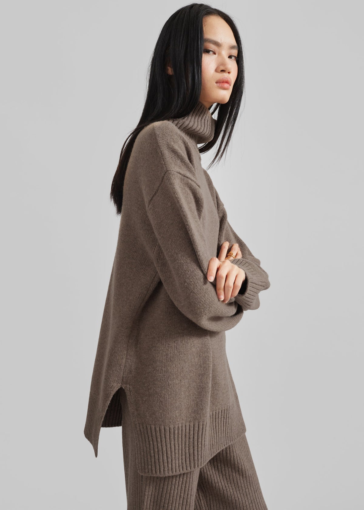 Odense Turtleneck Sweater - Brown – view 7 of 11