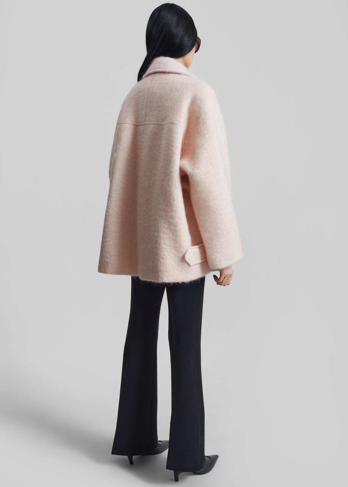 Odeone Brushed Wool Peacoat - Faded Pink – view 8 of 9